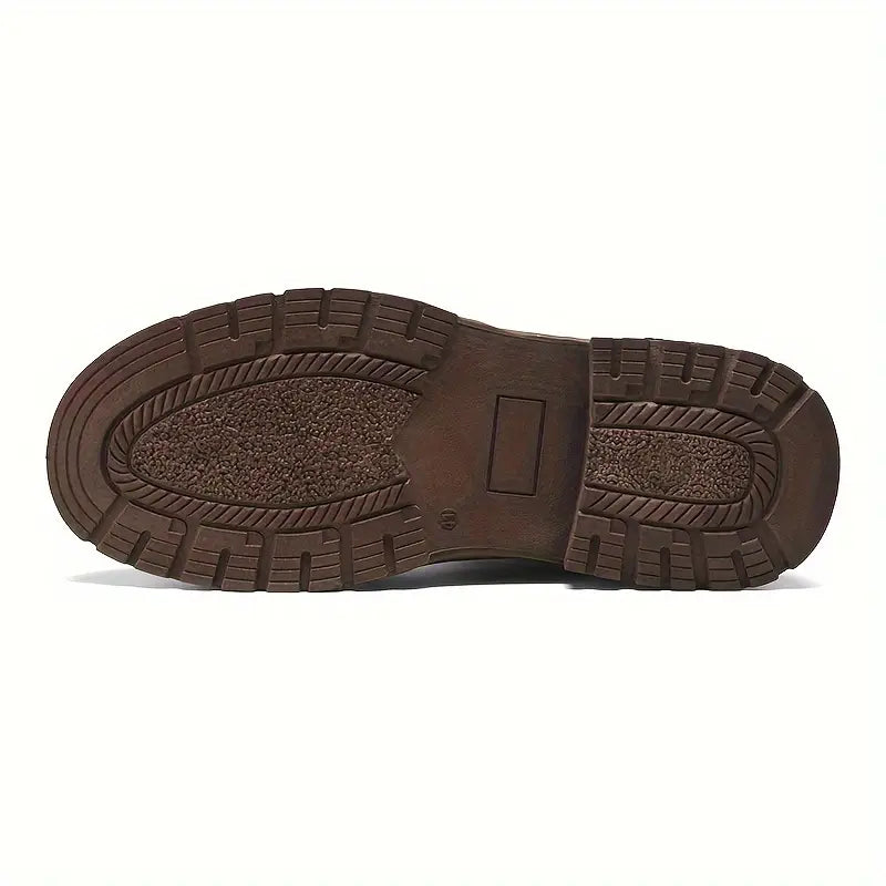 Bottes Cuir Véritable Homme – Semelle Robuste et Confort Durable