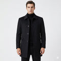 Manteau en Laine Homme – Coupe Ajustée Col Classique Fermeture Boutonnée