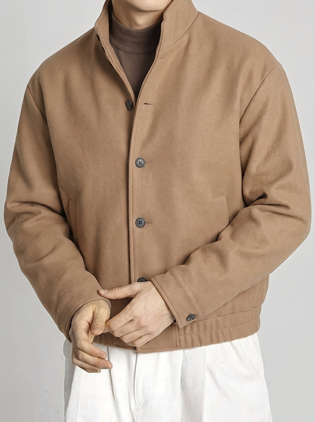 Blouson Boutonné Homme – Coupe Nette et Style Décontracté Raffiné