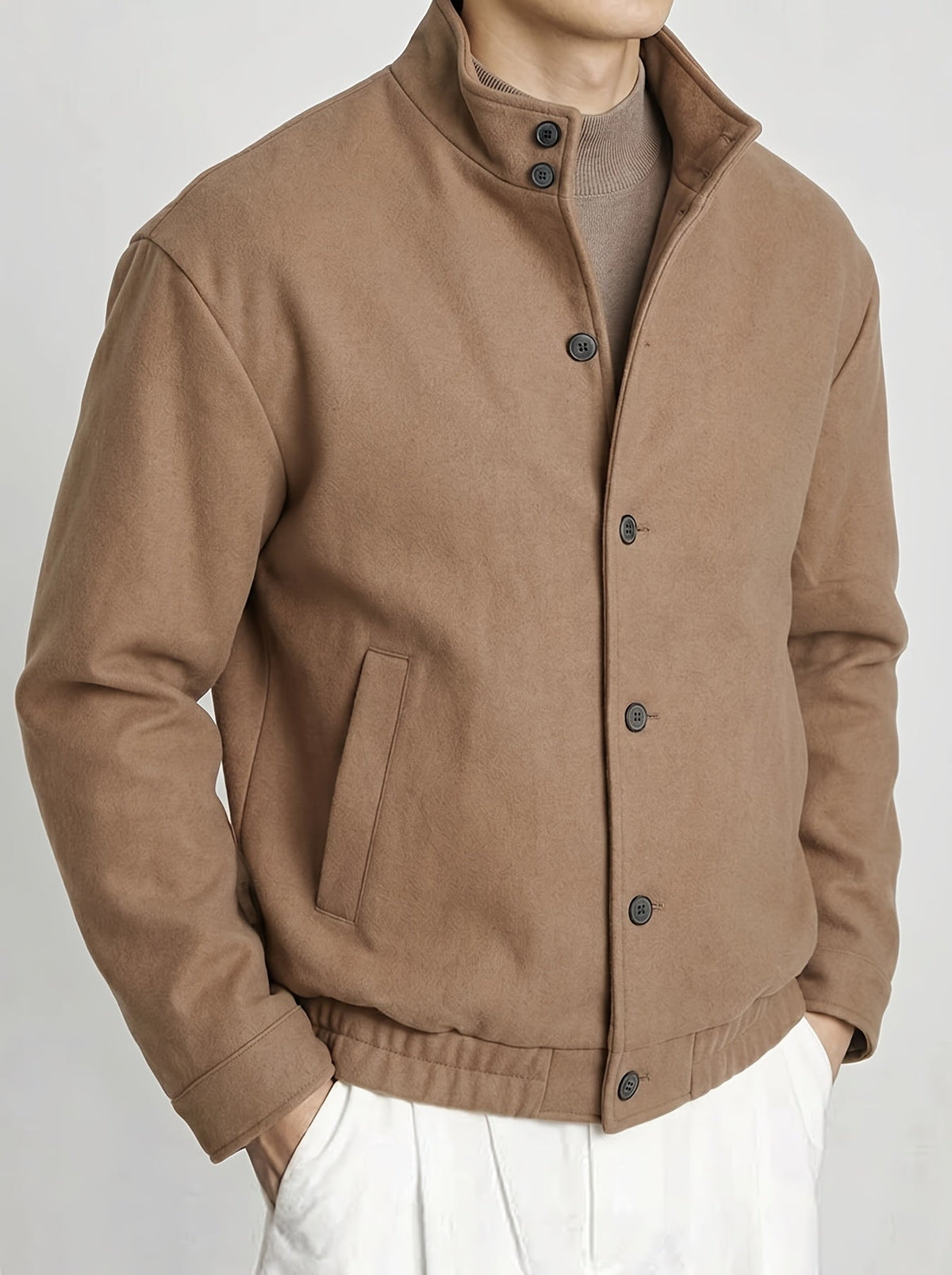 Blouson Boutonné Homme – Coupe Nette et Style Décontracté Raffiné