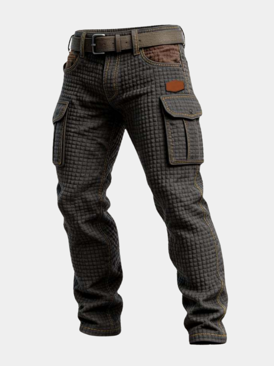 Pantalon Cargo Homme – Poches Fonctionnelles Coupe Adaptative Tissage Structuré