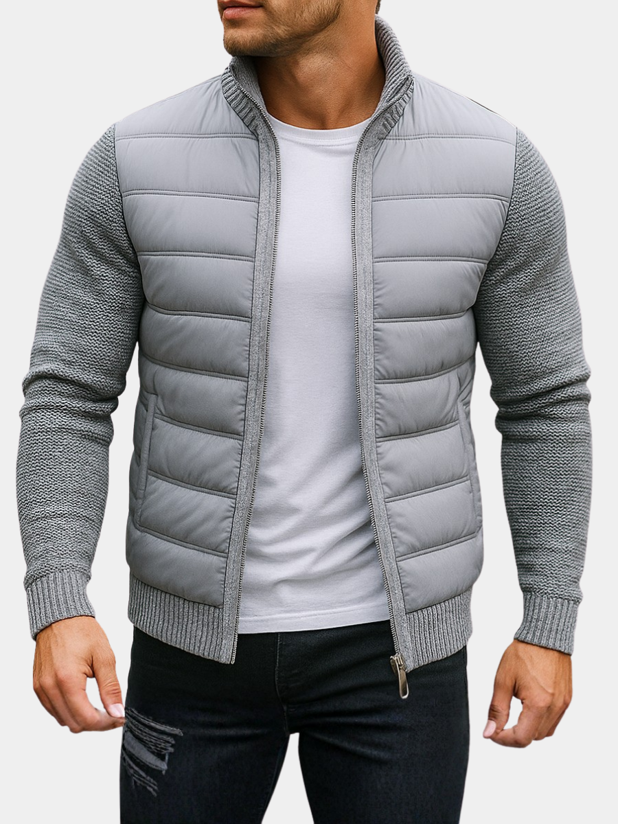 Doudoune Homme – Manches Maille Isolation Équilibrée Style Urbain