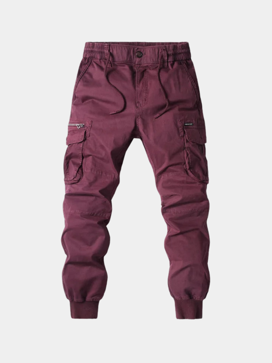 Jogger en Coton Homme – Poches Cargo et Ceinture Élastique Ajustable