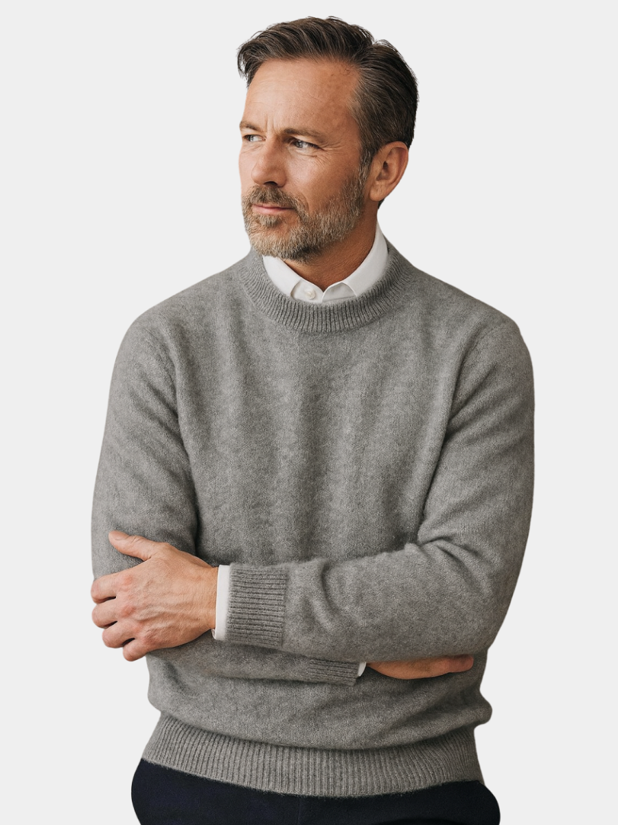 Pull en Cachemire Homme – Maille Douce et Coupe Ajustée Intemporelle