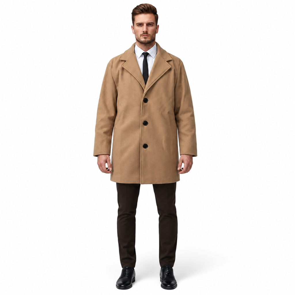 Ancienne Monde | Pardessus Homme Long Double Boutonnage Élégance Classique