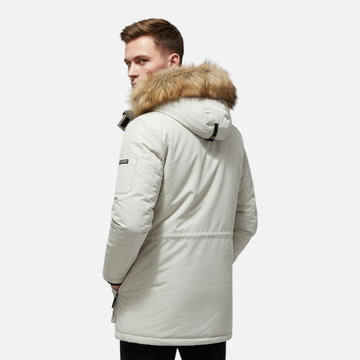 Ancienne Monde | Parka Homme Duvet Hiver à Capuche et Doublure Polaire