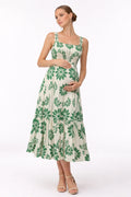 Robe grossesse midi fleurs dos smocké