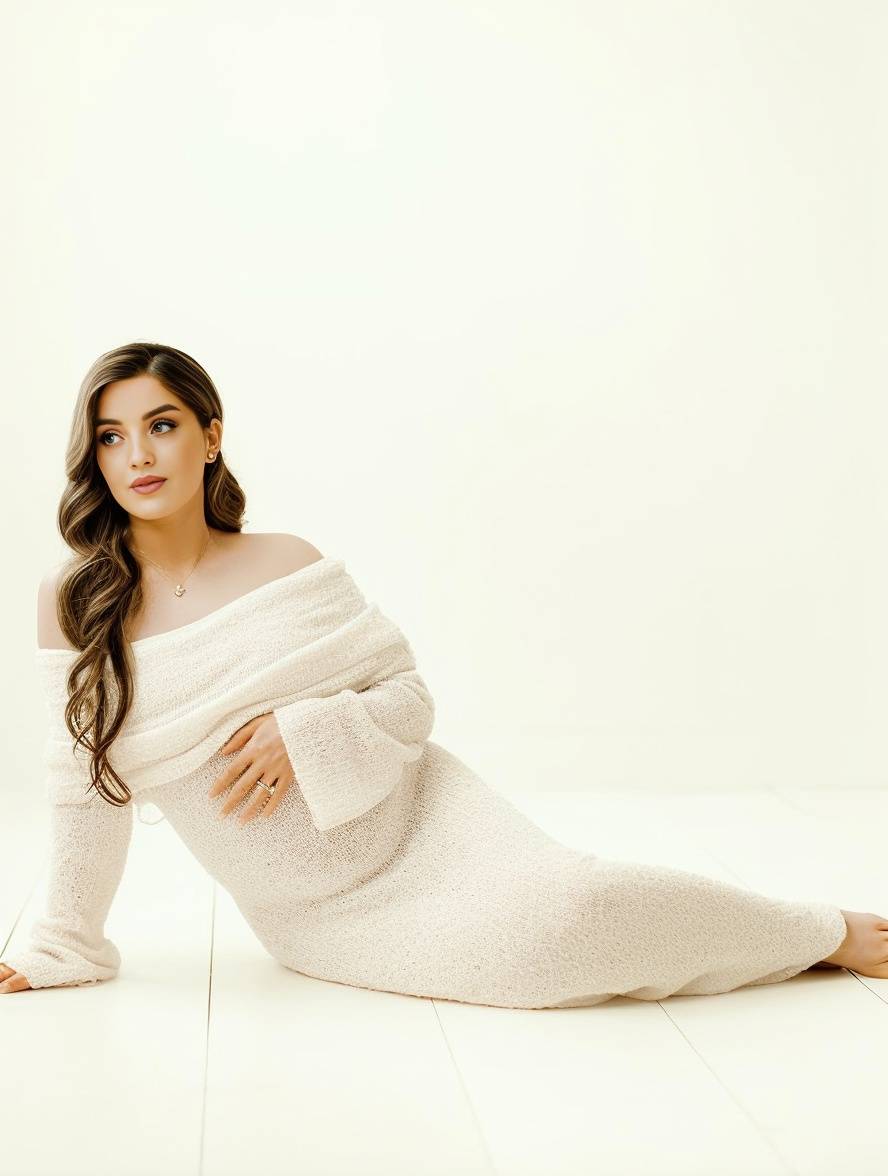 Robe Longue Maternité Maille