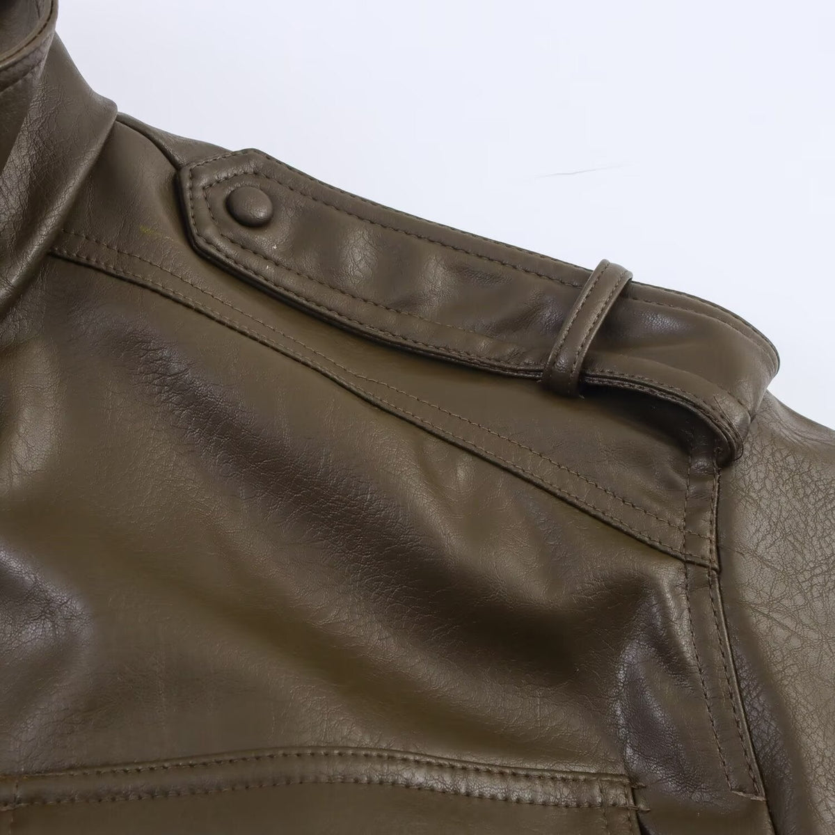 Blouson en Similicuir Femme – Coupe Courte Poignets Côtelés Style Structuré