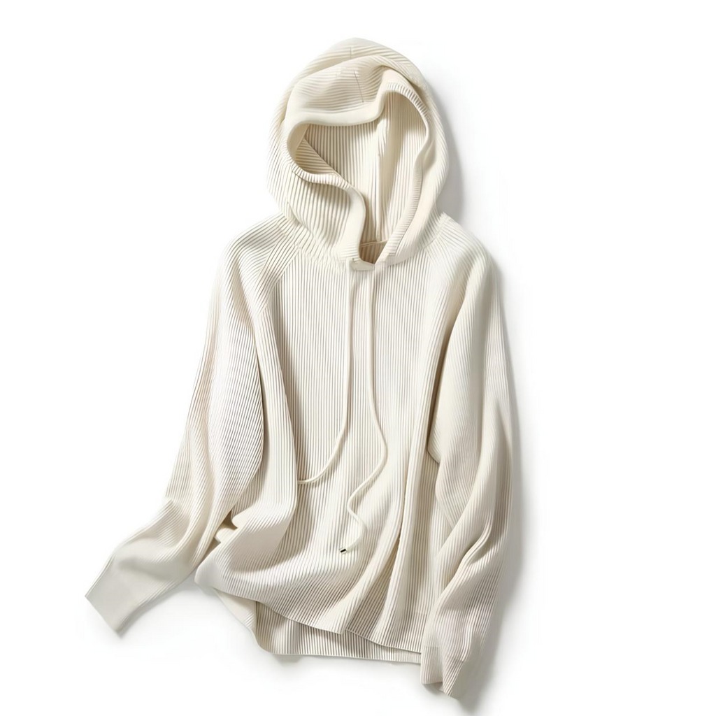 Sweat en Cachemire et Laine Femme – Coupe Ample et Cordons Ajustables