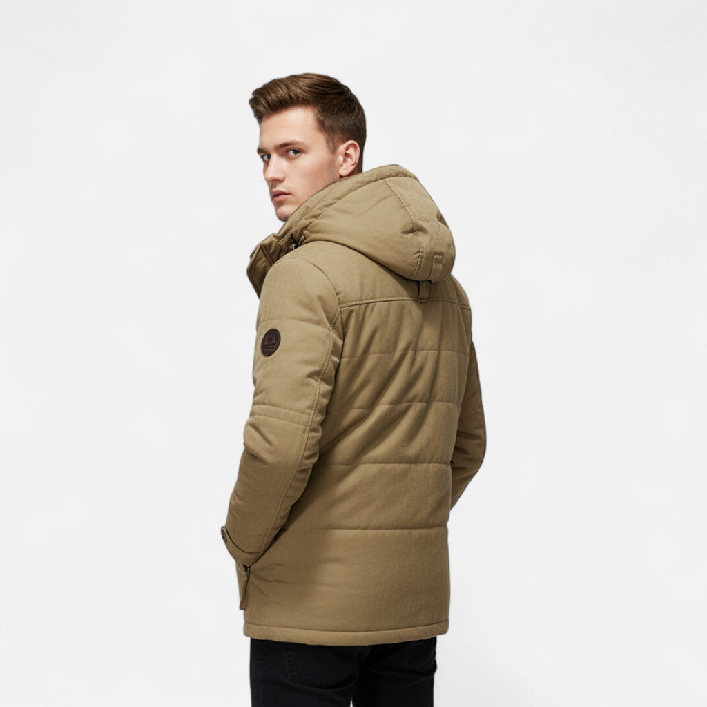 Ancienne Monde | Parka Homme Épaisse Matelassée à Capuche