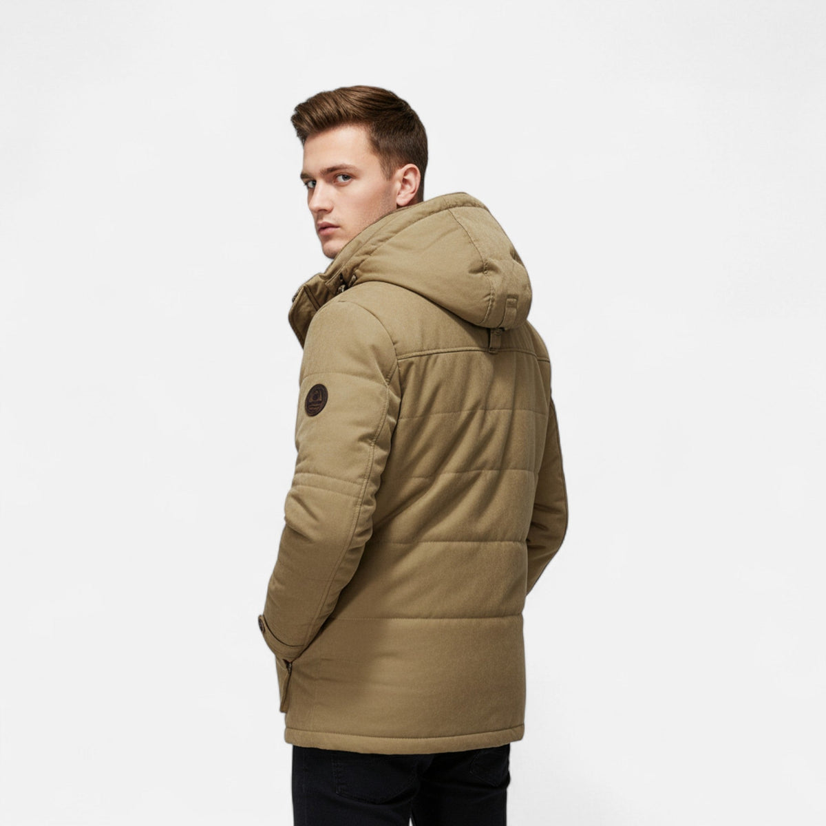 Ancienne Monde | Parka Homme Épaisse Matelassée à Capuche