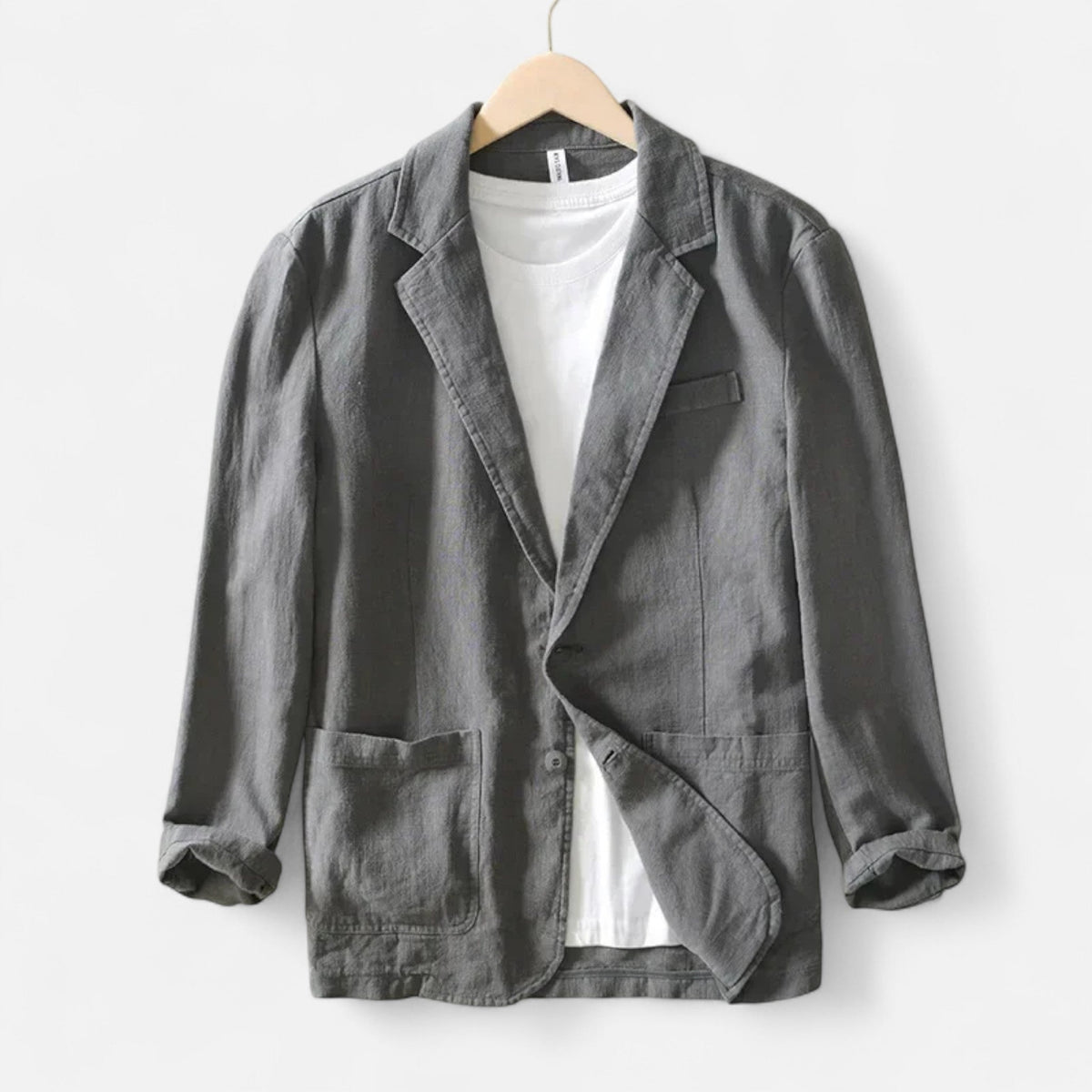 Ancienne Monde | Blazer Homme Ample en Lin Mélangé Style Safari