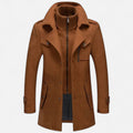 Ancienne Monde | Manteau d’Hiver Homme en Laine Mélangée à Double Col