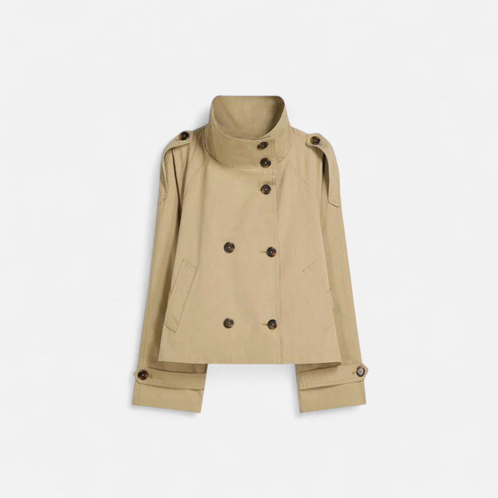 Ancienne Monde | Trench Court Ceinturé Élégant pour Femme