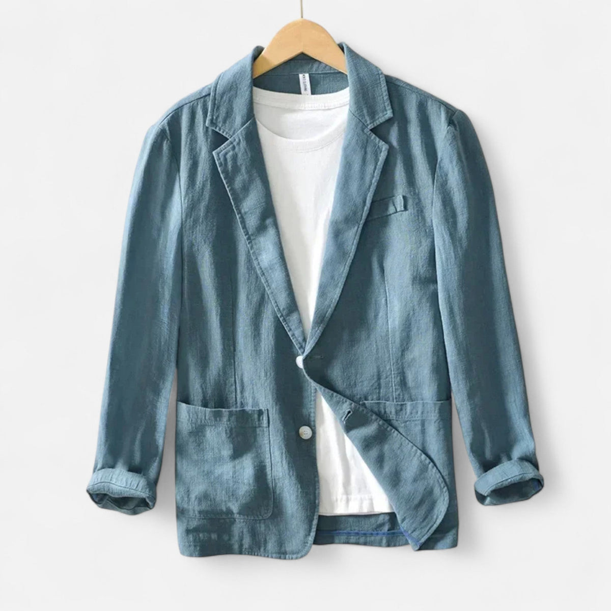 Ancienne Monde | Blazer Homme Ample en Lin Mélangé Style Safari