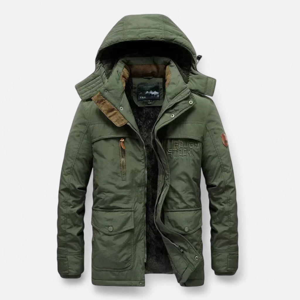 Ancienne Monde | Parka Longue Homme Hiver Épais à Capuche