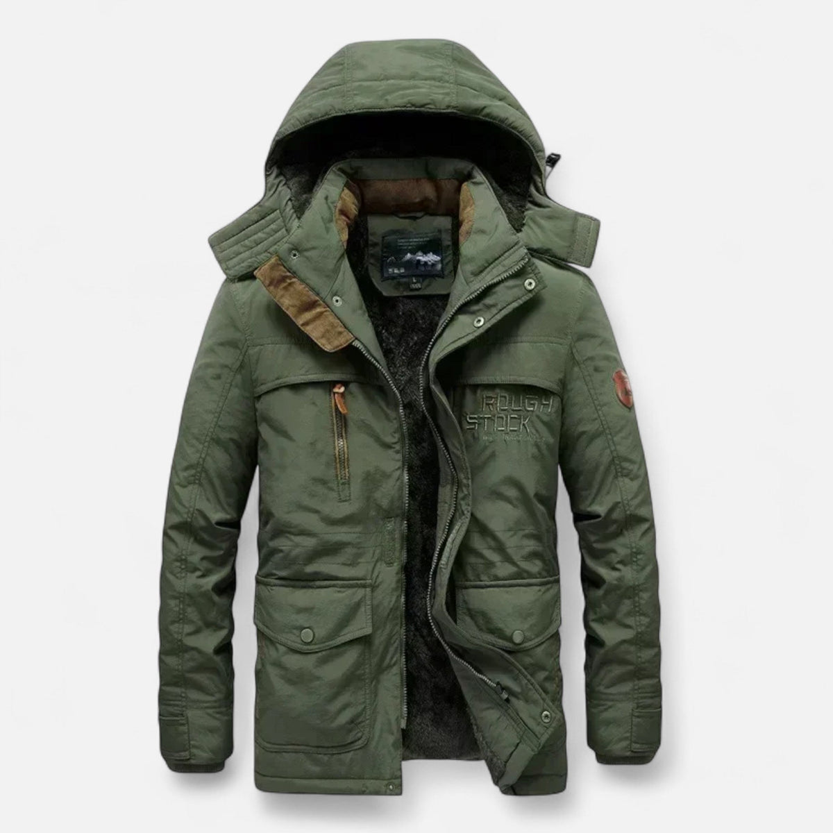 Ancienne Monde | Parka Longue Homme Hiver Épais à Capuche