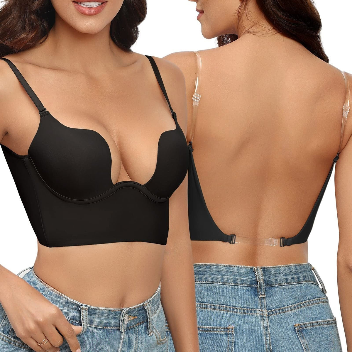 Femme Body Sculptant Dos Nu Décolleté