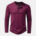 Ancienne Monde | Henley Homme Manches Longues Coton Slim Fit