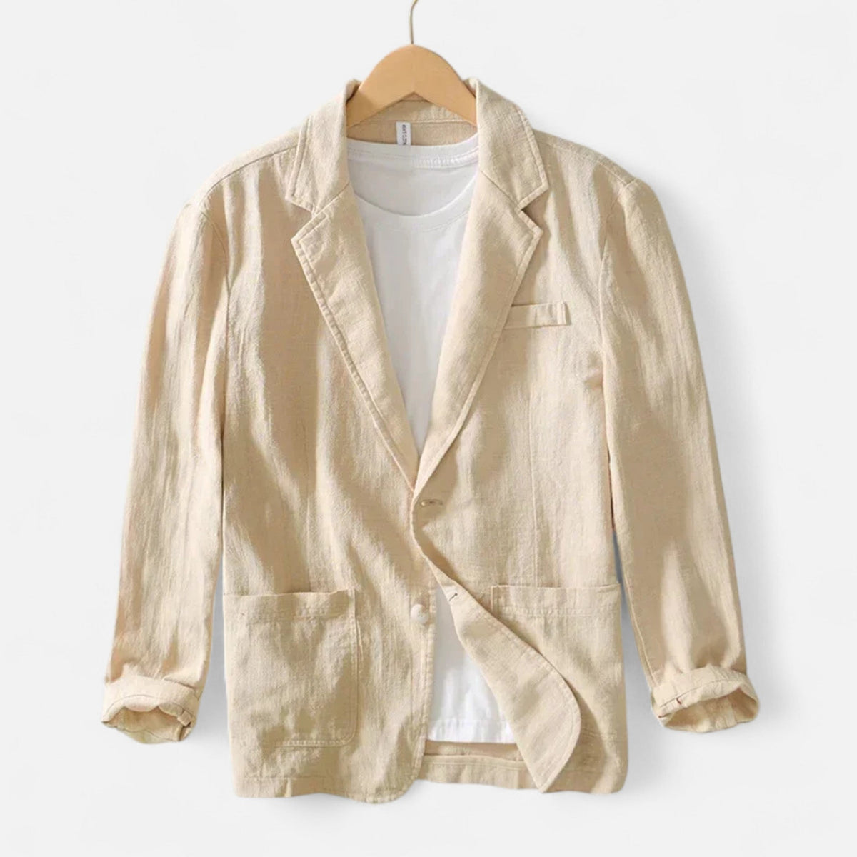 Ancienne Monde | Blazer Homme Ample en Lin Mélangé Style Safari