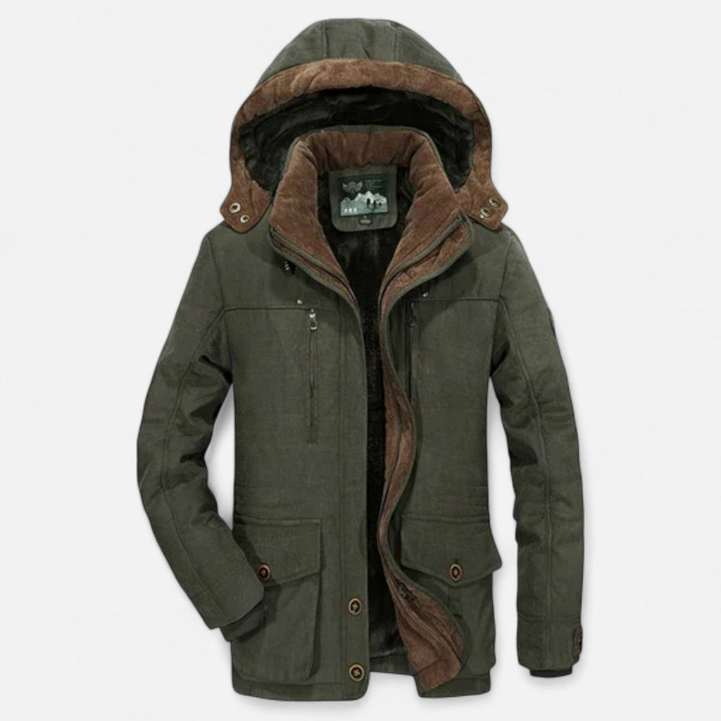 Ancienne Monde | Parka Homme Épaisse Matelassée à Capuche