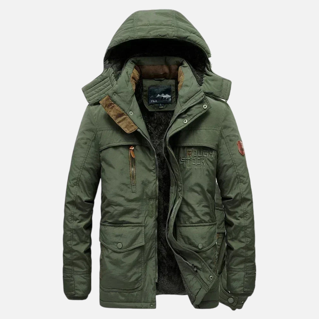 Ancienne Monde | Parka Longue Homme Hiver Épais à Capuche