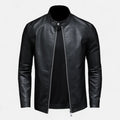 Ancienne Monde | Veste Homme en Cuir Style Motard Coupe Ajustée