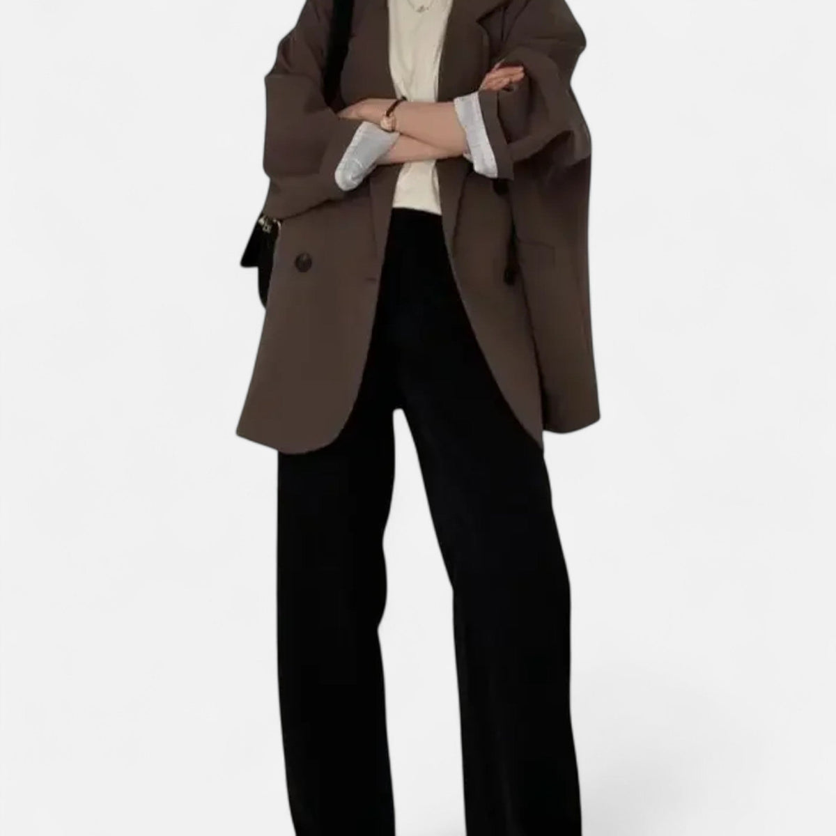 Ancienne Monde | Blazer Femme Oversize Double Boutonnage Élégance Classique