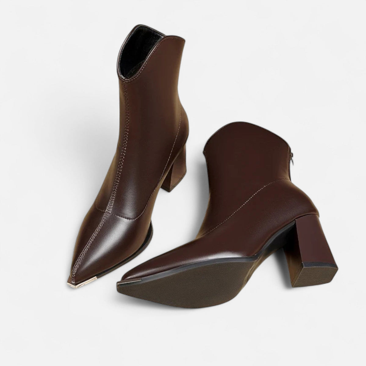 Ancienne Monde | Bottines Chelsea Femme Cuir Végan Talon Haut