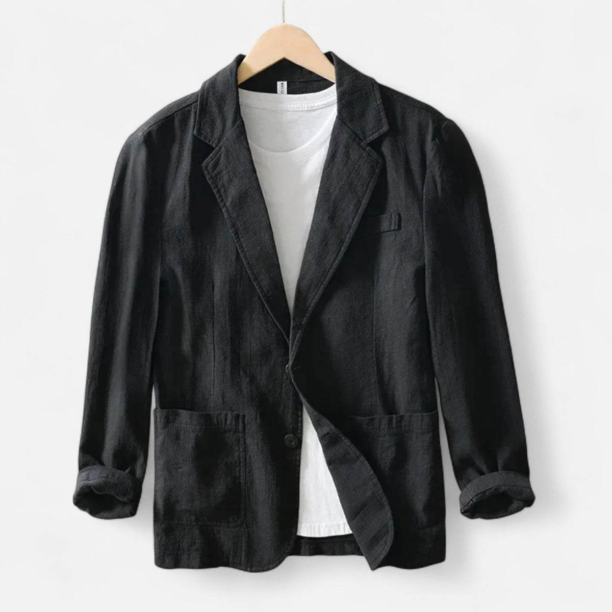 Ancienne Monde | Blazer Homme Ample en Lin Mélangé Style Safari