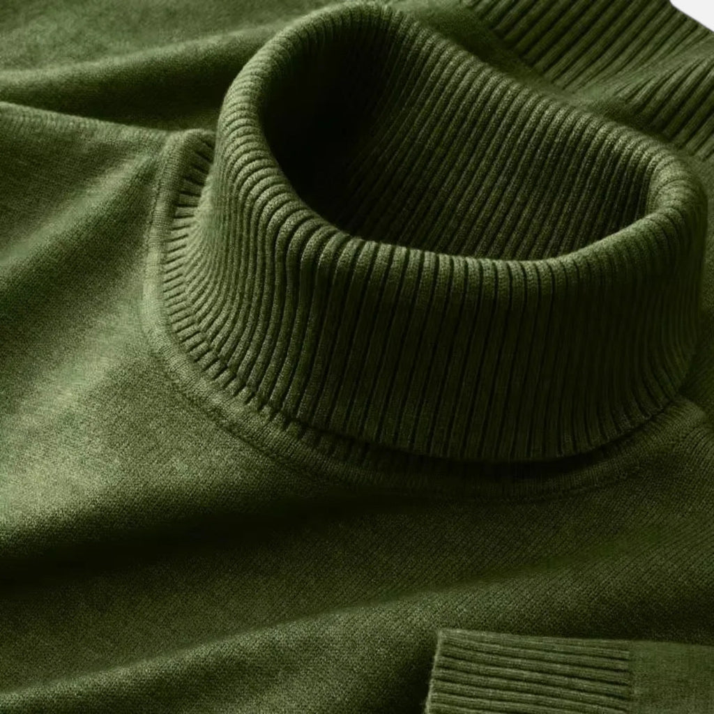 Pull en Laine Homme – Col Roulé Classique et Style Intemporel Raffiné