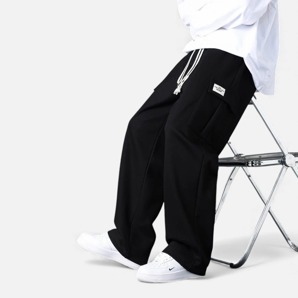 Ancienne Monde | Pantalon Jogger Cargo Homme – Coupe Large Streetwear Décontractée