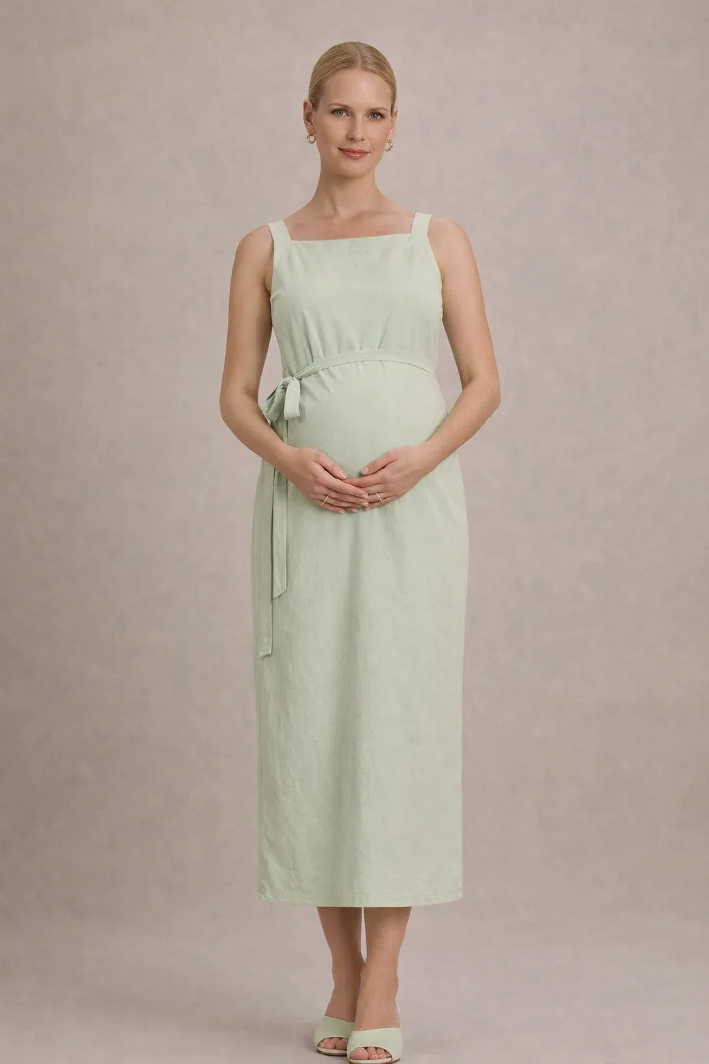 Robe maternité midi empire sans manches