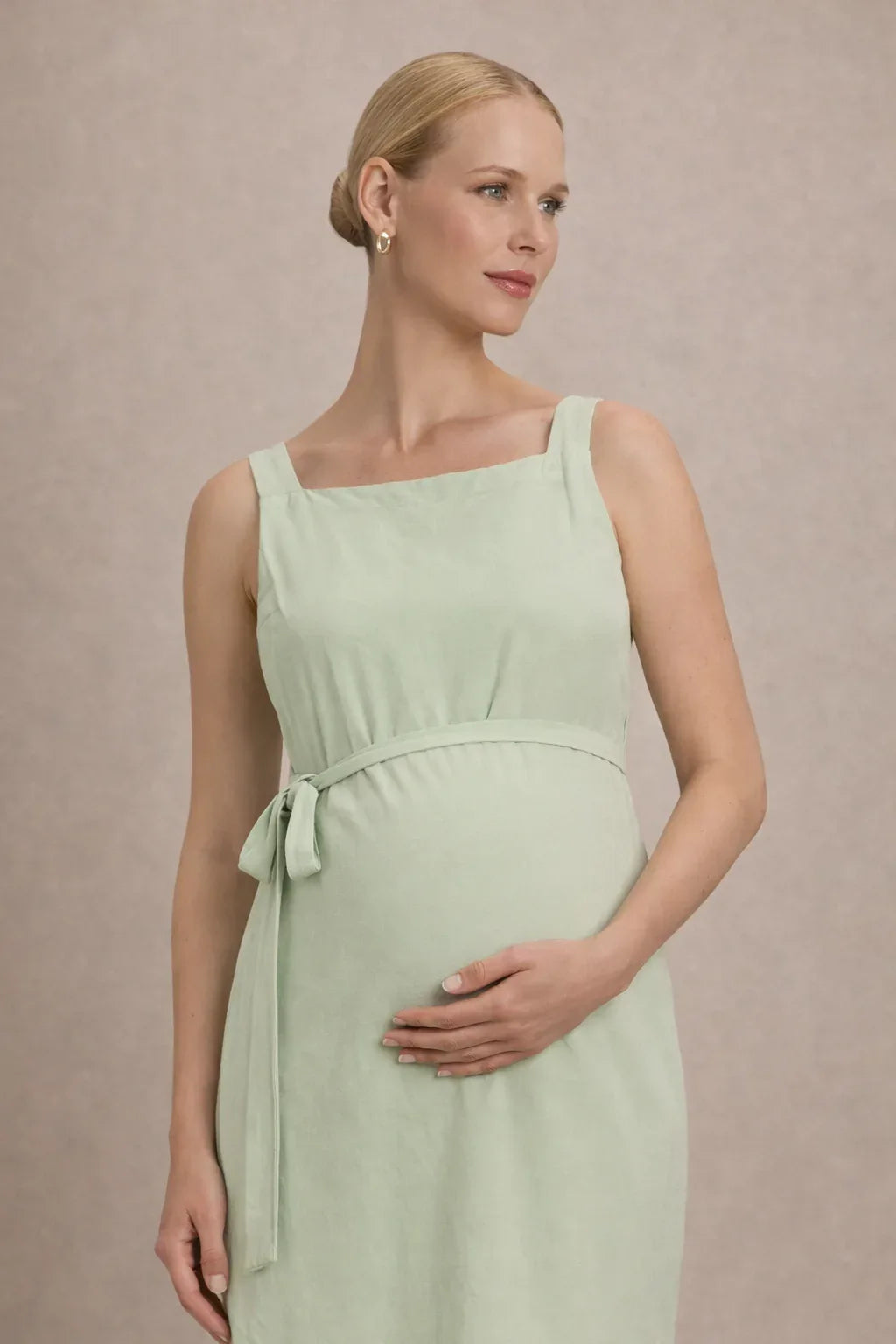 Robe maternité midi empire sans manches