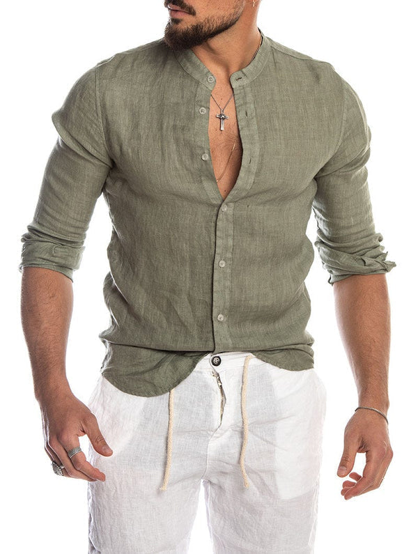 Chemisier Homme Manches Longues Lin
