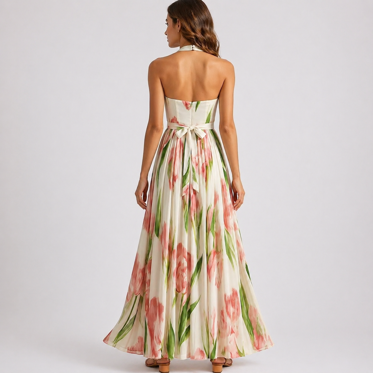 Robe Longue À Motifs Aquarelles