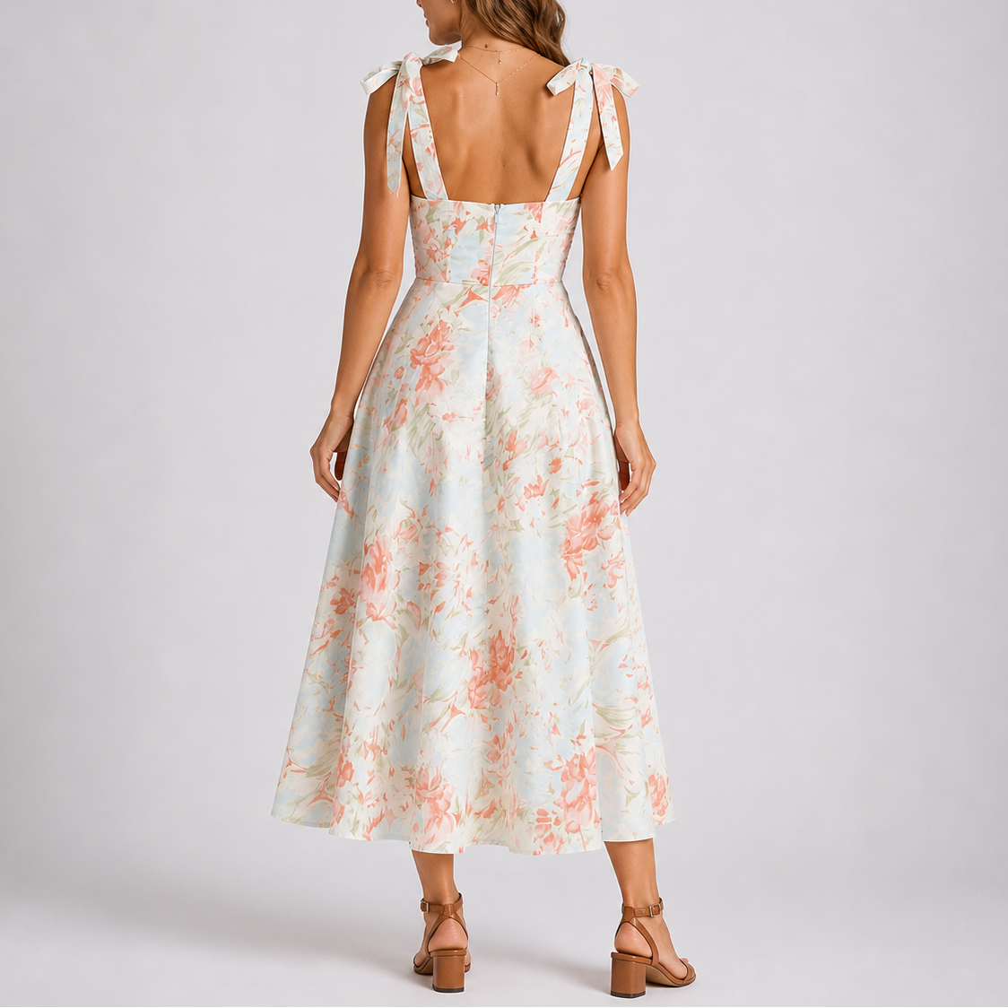 Robe Midi À Imprimé Floral