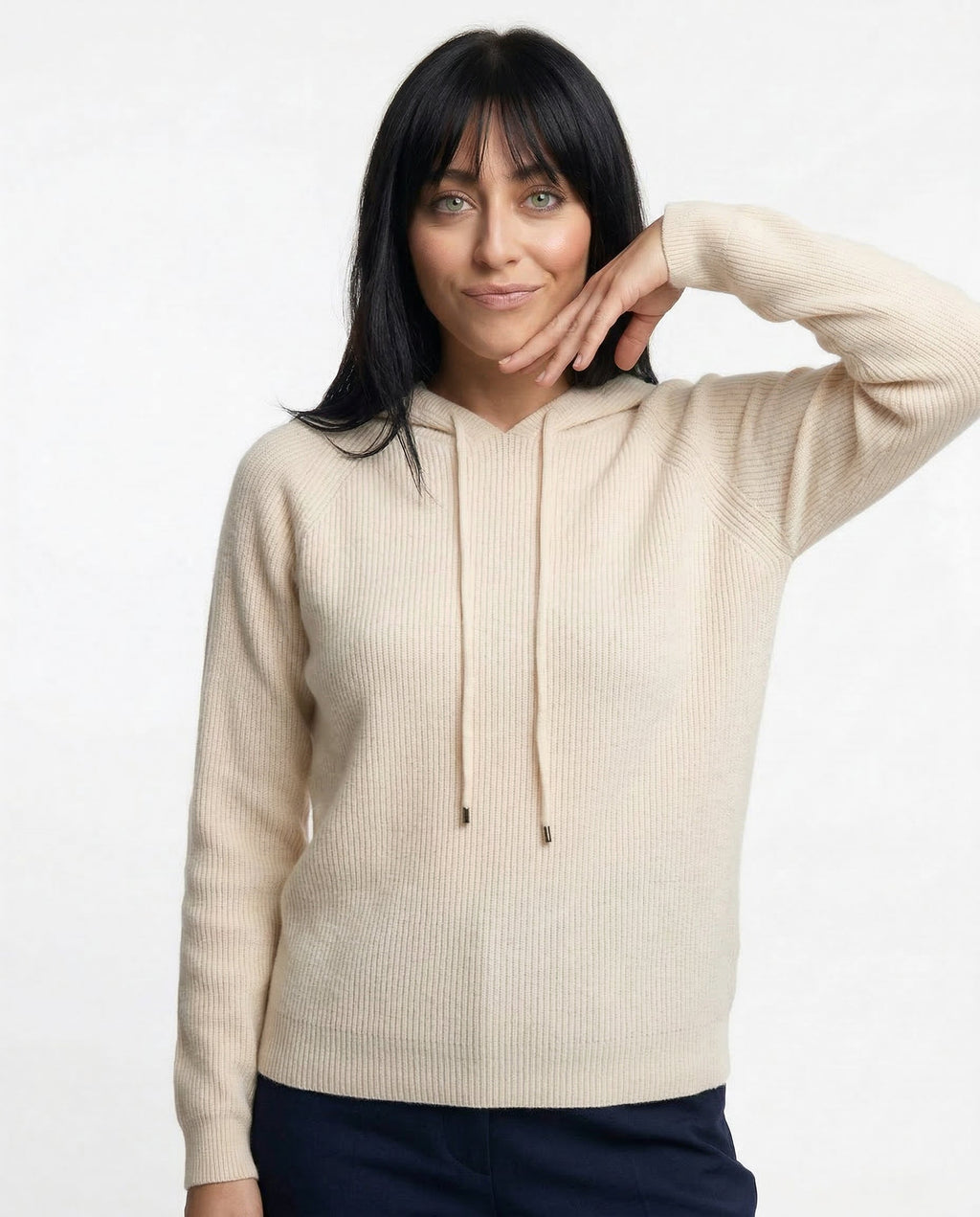 Sweat en Cachemire et Laine Femme – Coupe Ample et Cordons Ajustables