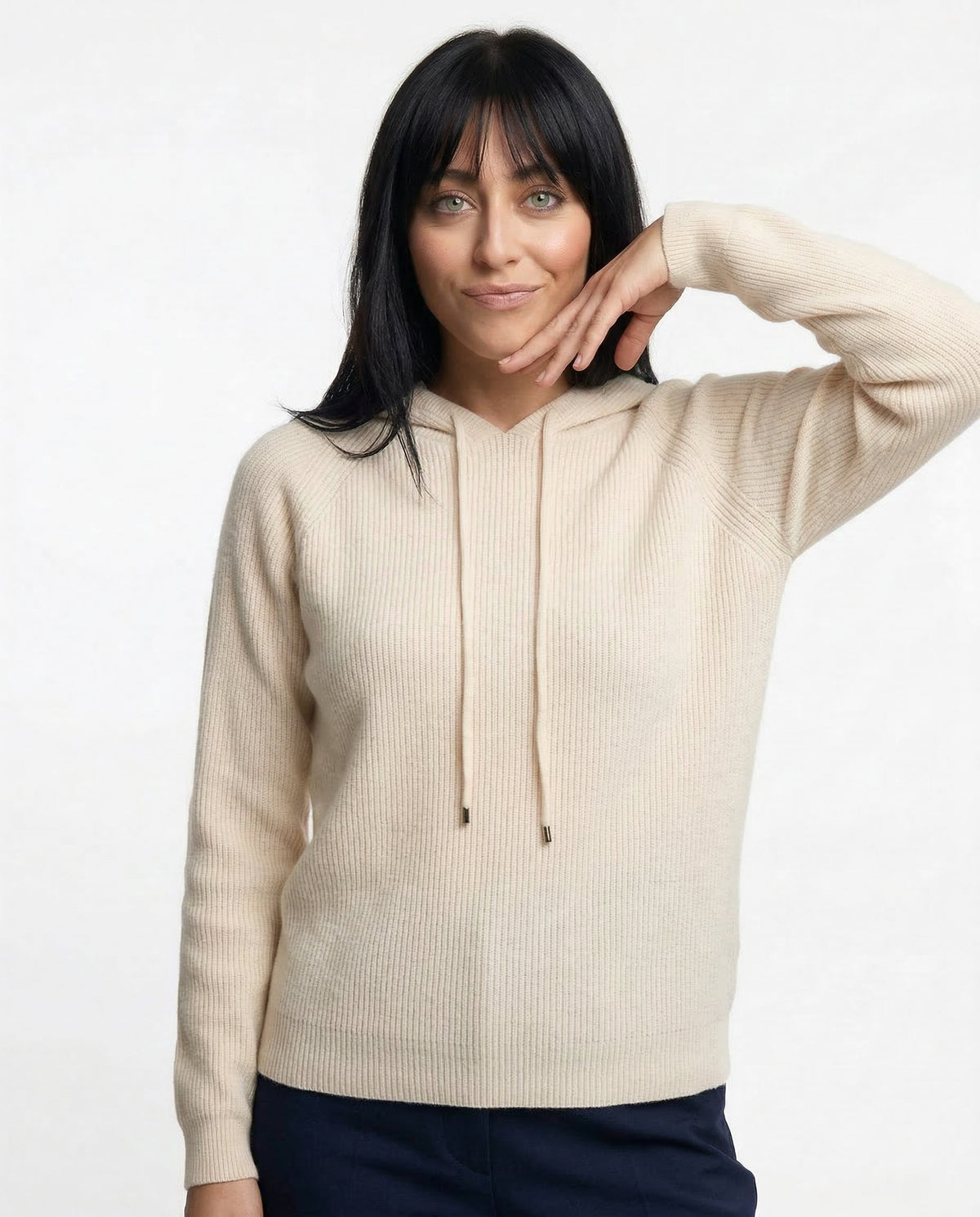 Sweat en Cachemire et Laine Femme – Coupe Ample et Cordons Ajustables
