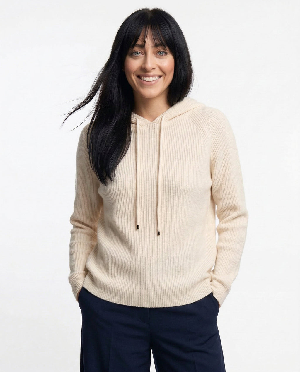 Sweat en Cachemire et Laine Femme – Coupe Ample et Cordons Ajustables