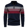 Pull Zippé Homme – Col Montant et Coupe Ajustée au Style Intemporel