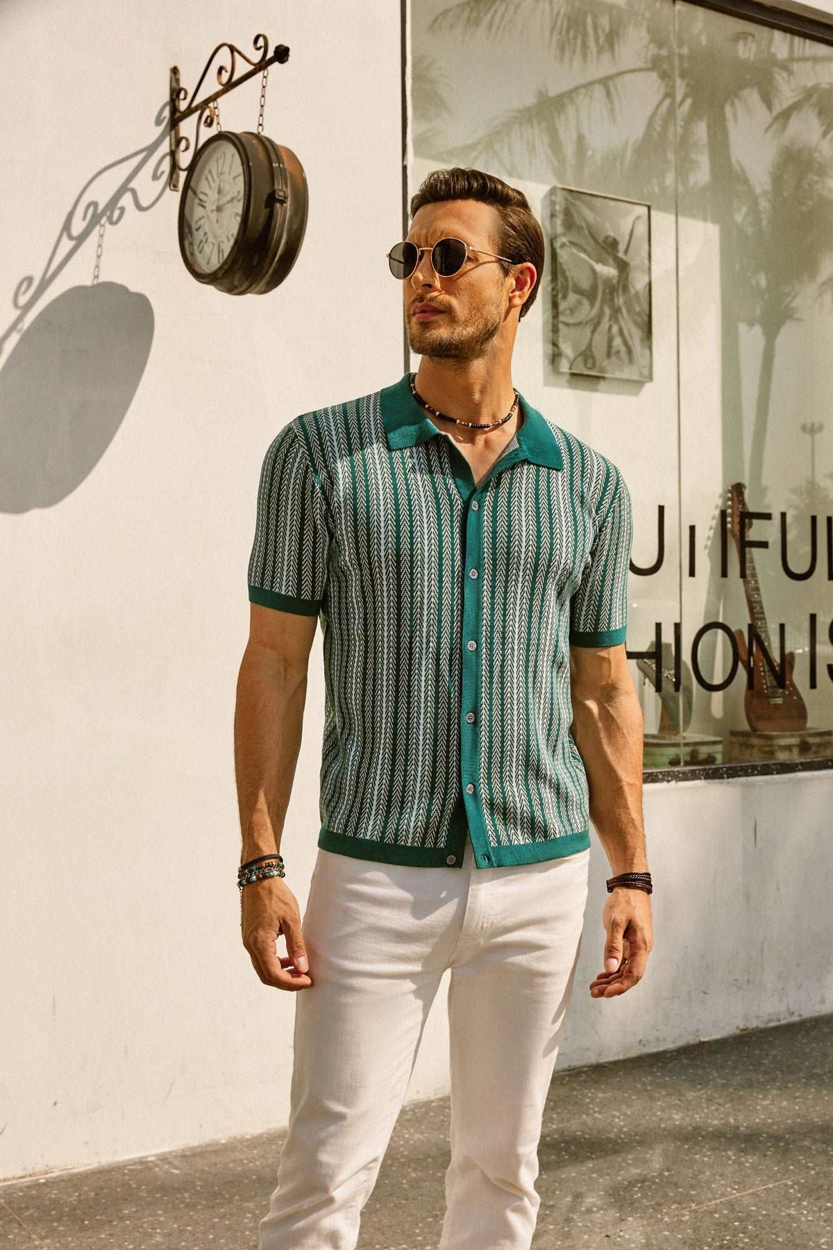 Polo Maille Rayé Style Vintage