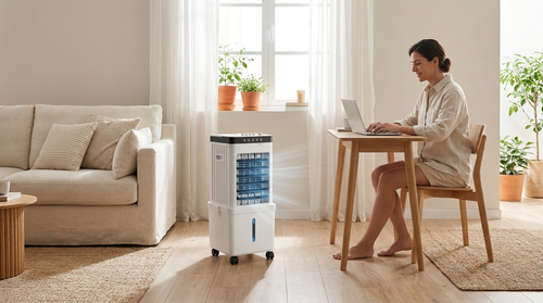 3-in-1 Portable Air Cooler with Remote Control, Large Tank, and Wheels