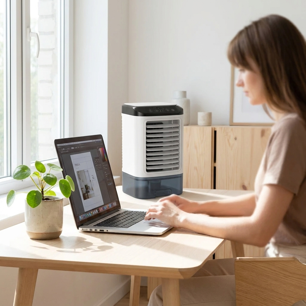 Compact Portable Ultrasonic Air Conditioner with 3 Fan Speeds