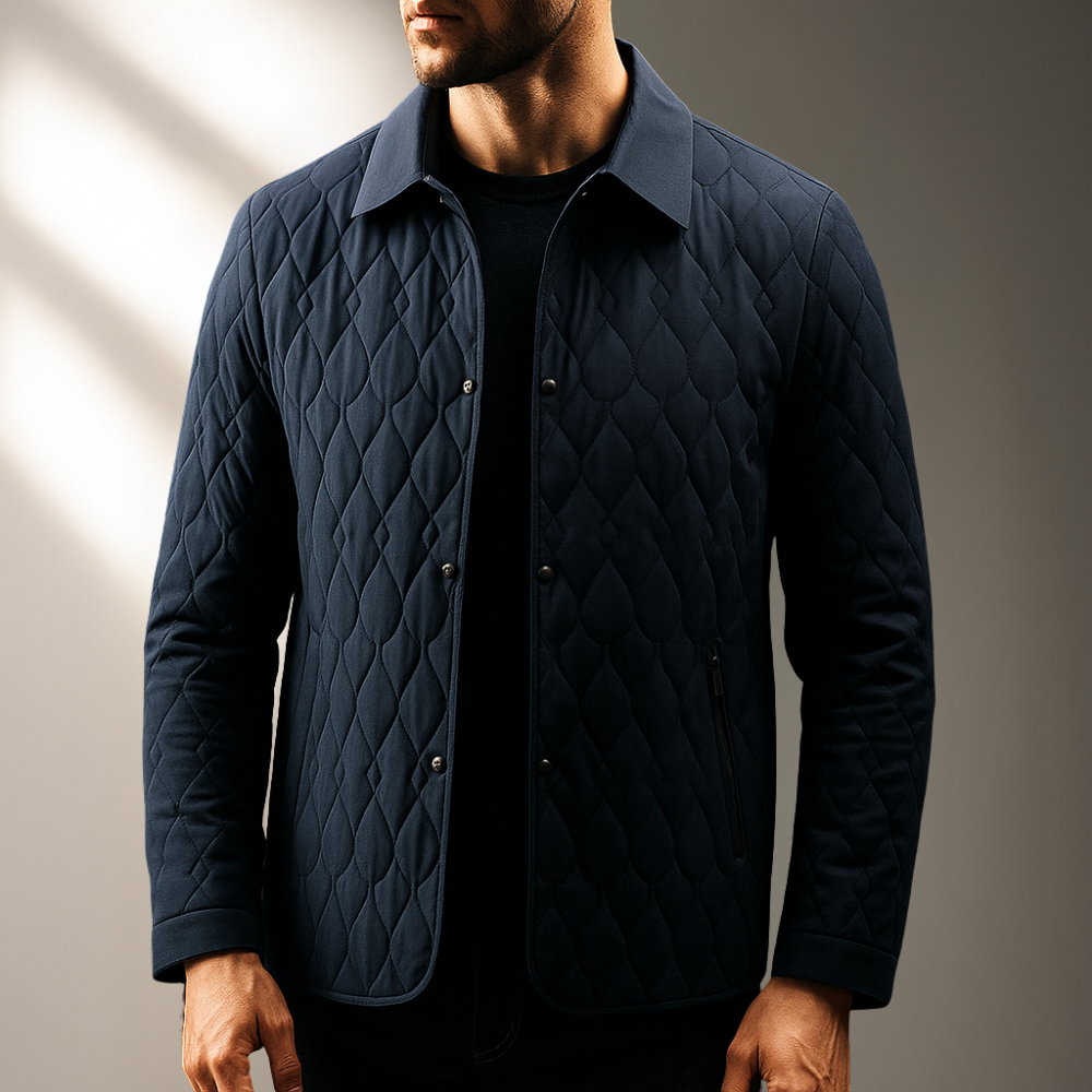 Veste Matelassée Homme – Doublure Douce et Col Chemise Décontracté