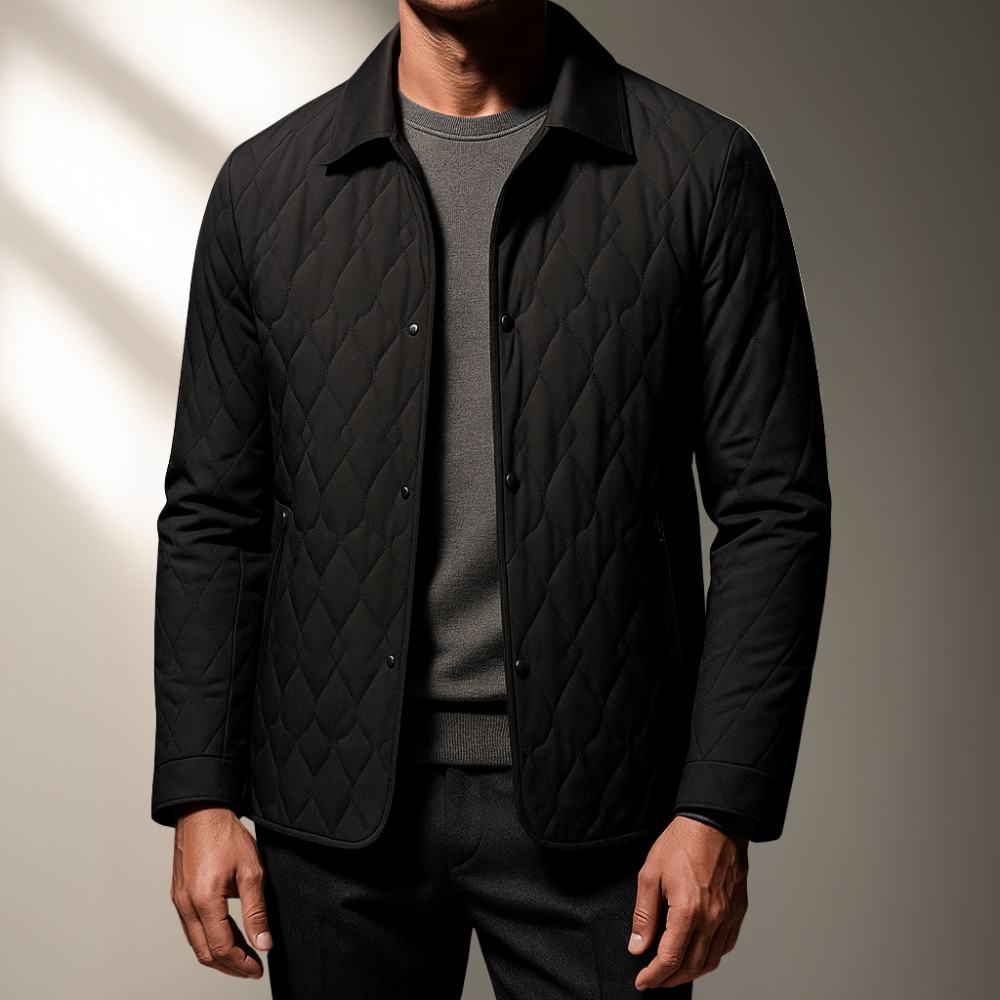 Veste Matelassée Homme – Doublure Douce et Col Chemise Décontracté