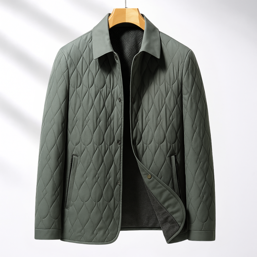 Veste Matelassée Homme – Doublure Douce et Col Chemise Décontracté