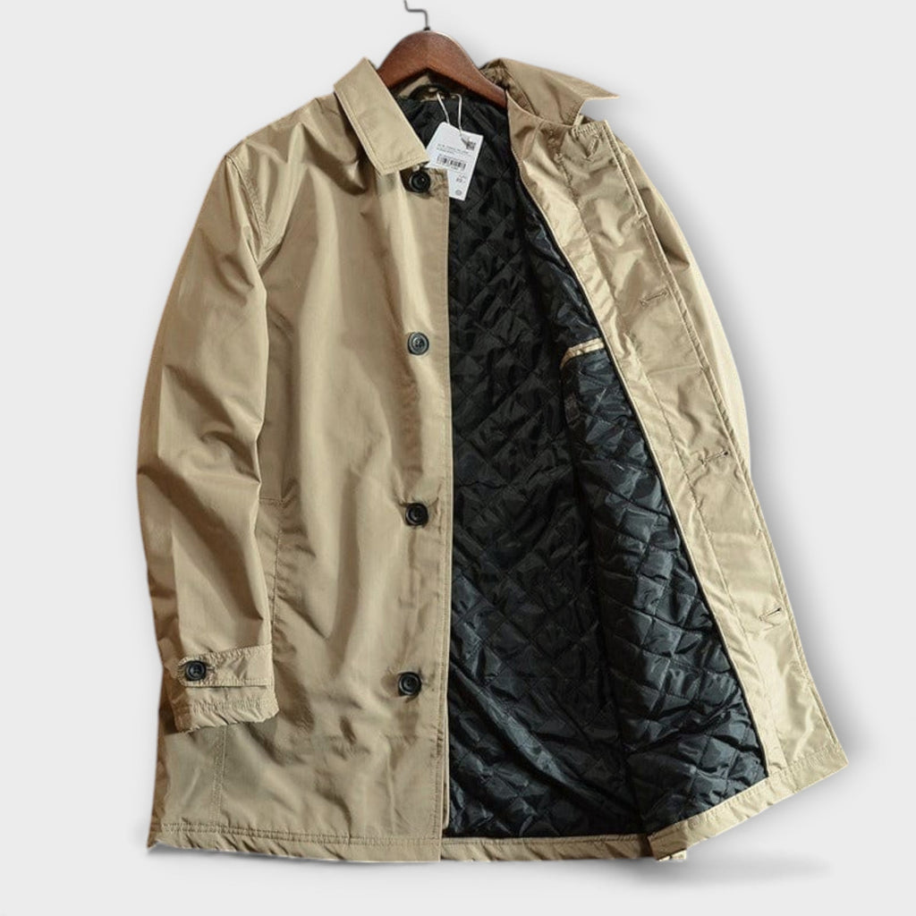 Manteau Homme Résistant aux Intempéries – Doublure Matelassée & Coupe Élégante