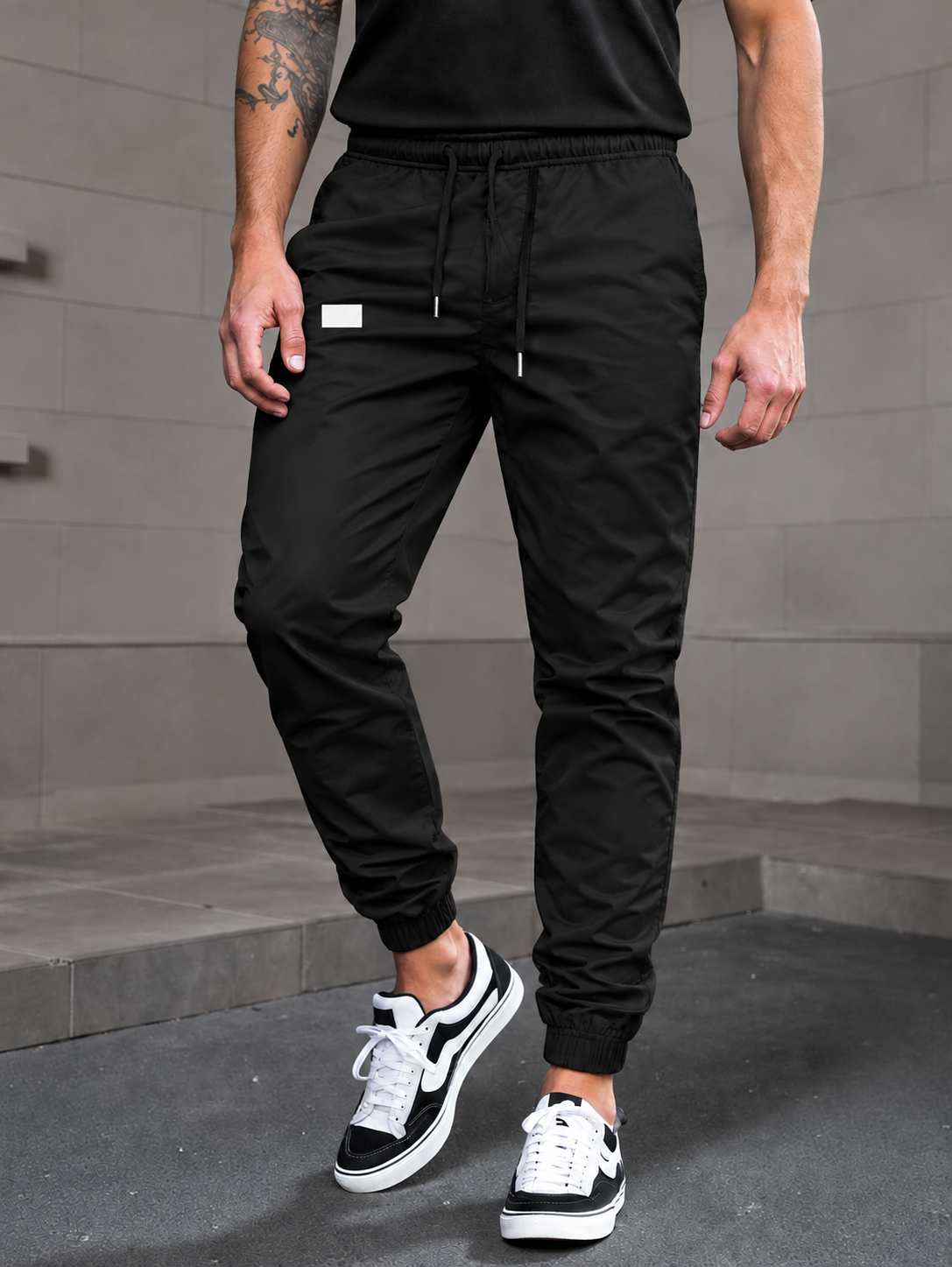 Jogger Cargo Homme – Taille Élastique Poches Latérales Tissu Léger